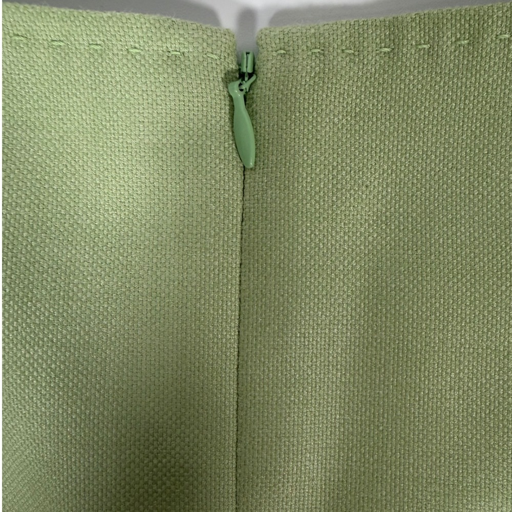 Lafayette 148 Green Tussah Silk Wool Sheath Dress Sleeveless Quiet Luxury - Picture 4 of 7